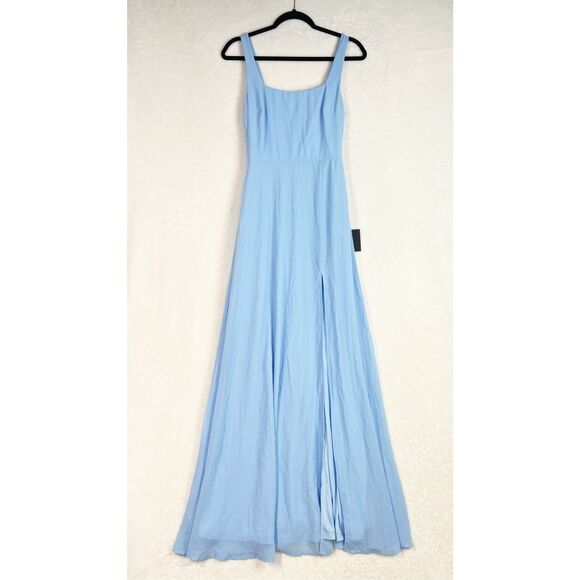 Lulus Remarkable Arrival Powder Blue Sleeveless Maxi Dress Size XS NWT - Picture 6 of 11